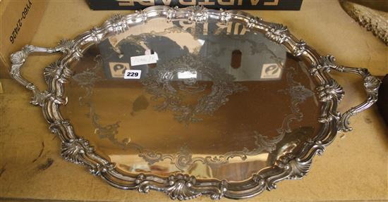 Silver plated tea tray